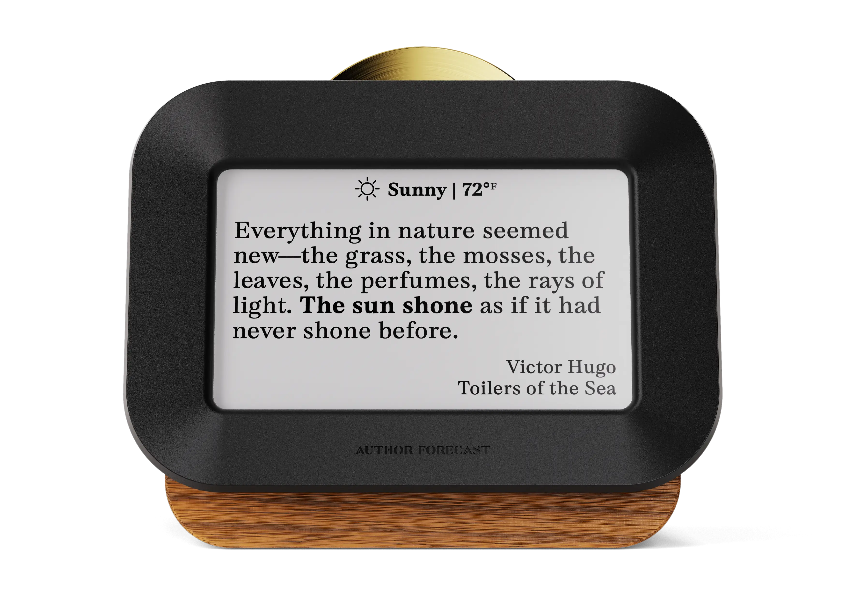 Author Forecast displaying a quote by Victor Hugo from Toilers of the Sea