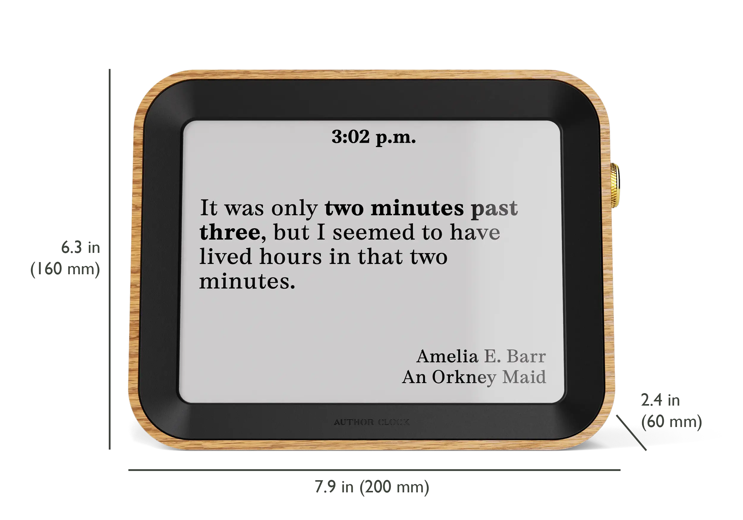 Author Clock Vol 2 Dimensions