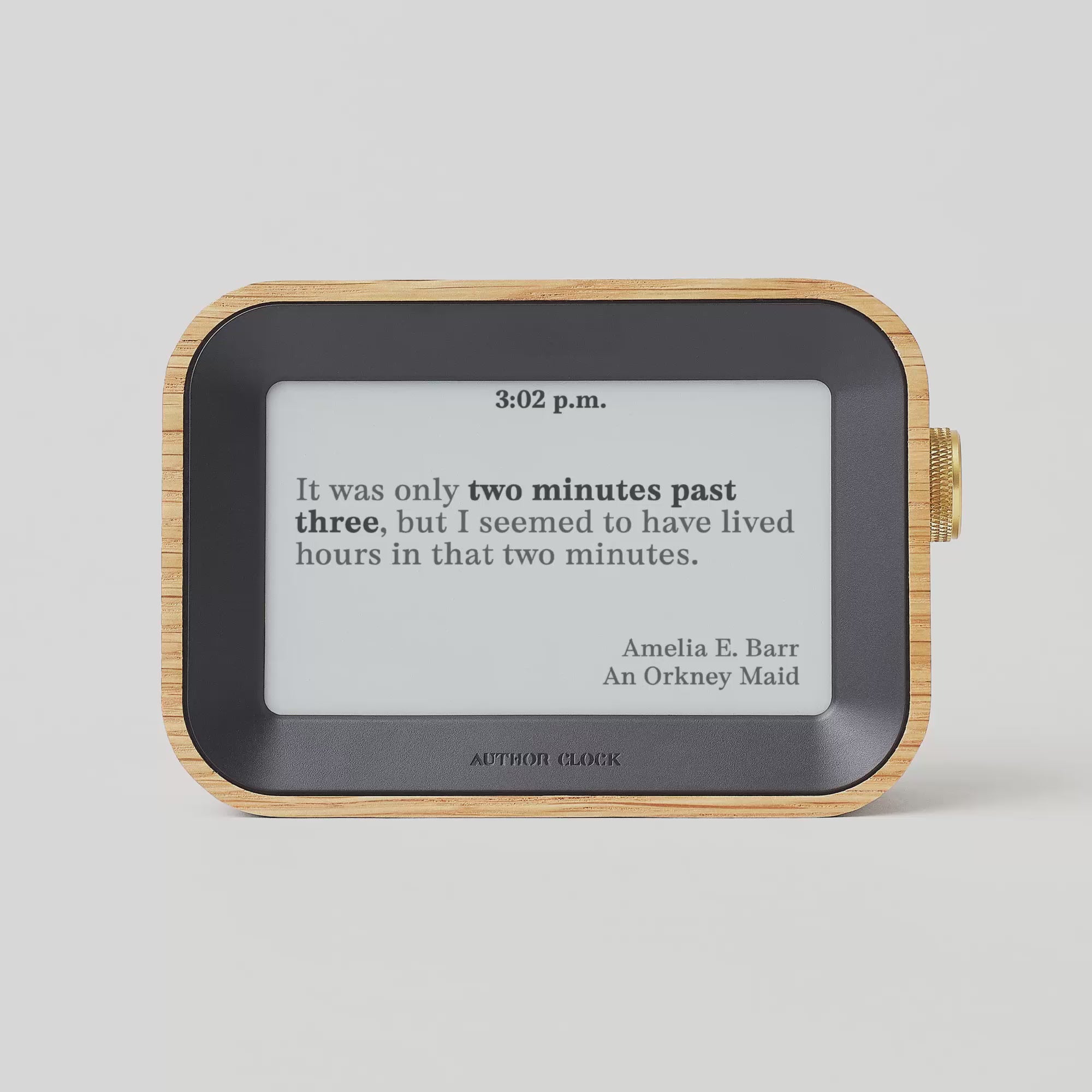 Author Clock Vol 1 Small showing different time quotes