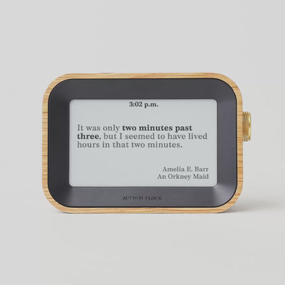 Author Clock Vol 1 Small showing different time quotes